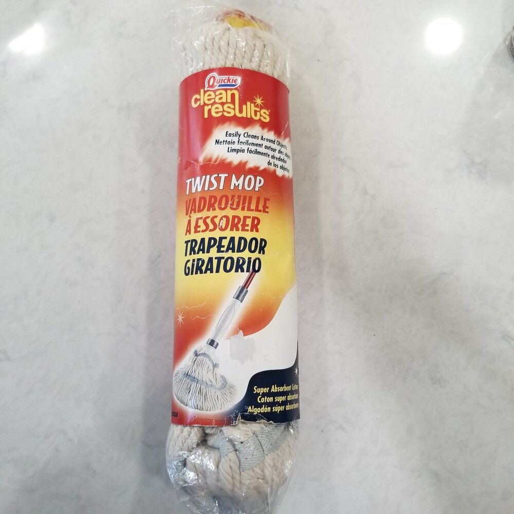 Quickie Clean Results cotton Twist Mop Refill new old stock #0352CRCB
